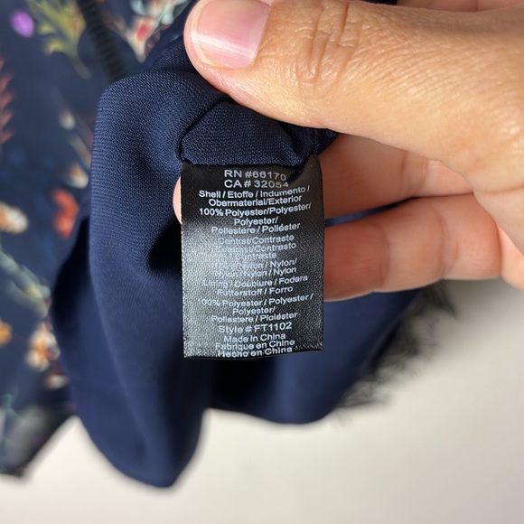 Maeve Anthropologie Floral Tank Top with lace details spaghetti straps size XS - Picture 7 of 10